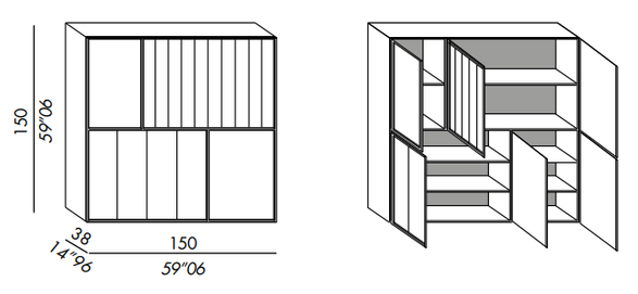 Meridiani Wolfang Wall Storage Unit