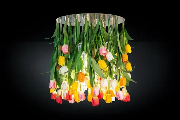 VGnewtrend Flower Power Tulip Round