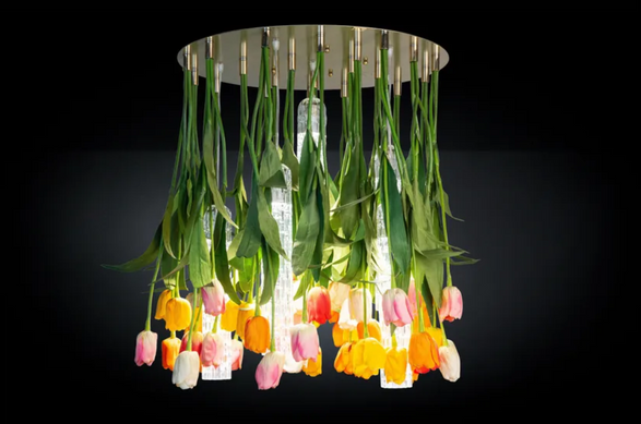 VGnewtrend Flower Power Tulip Round