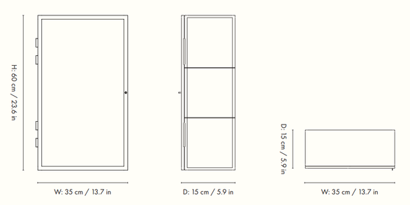 Ferm Living Haze - Wall Cabinet Reeded Glass
