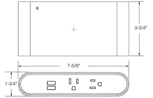 Imovr Ellipse Qi Wireless Table Top Power Block