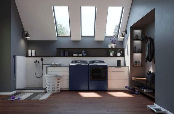 Ge Appliances Ge Profile™ Energy Star® 7.3 Cu. Ft. Capacity Smart Electric Dryer With Steam And Washer Link