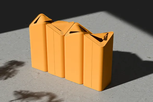 Trece Wavy Outdoor Litter Bins