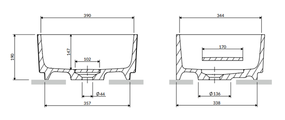 Omnires Cadence M+ Countertop Basin