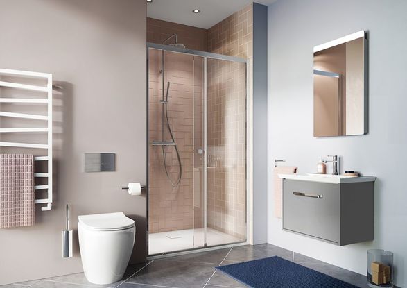 Crosswater Clear 6 Single Sliding Door