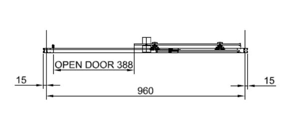 Crosswater Clear 6 Single Sliding Door
