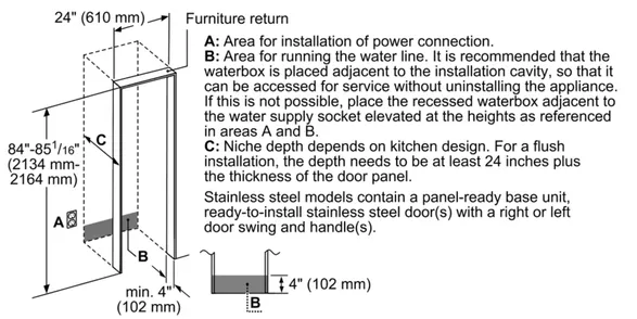 Thermador Freedom® Built-in Freezer Column 24'' Panel Ready