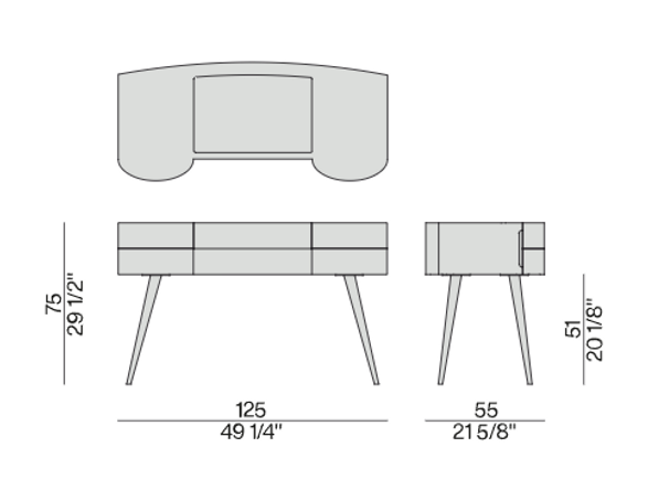 Porada Micol Writing Desks