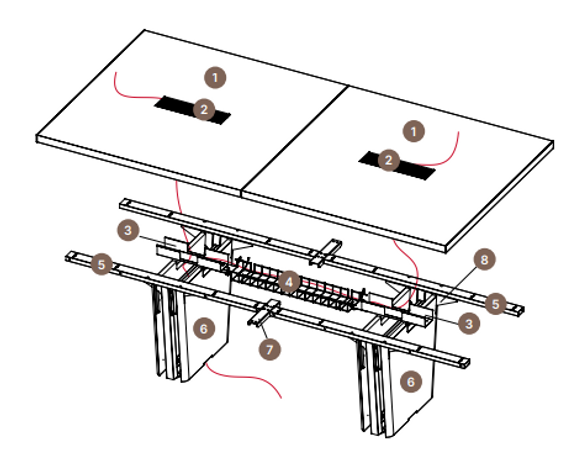 Quadrifoglio Group X10, Balance And Roundness Executive Desk
