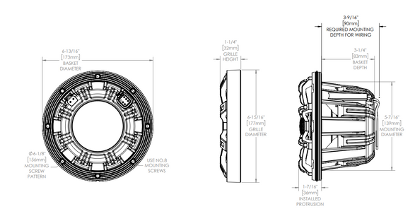 kicker MSS 6.5” 4Ω LED Component System Speakers