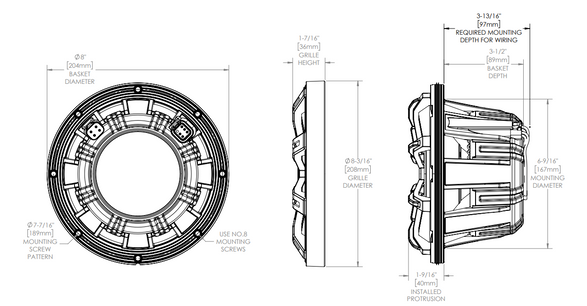 kicker MSS 6.5” 4Ω LED Component System Speakers