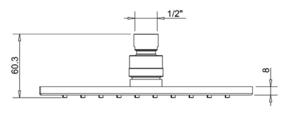Crosswater Zion 200mm Showerhead