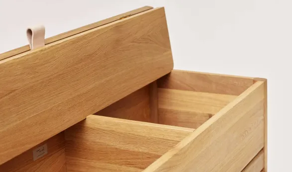 Form & Refine A Line Storage Bench 111, Oak