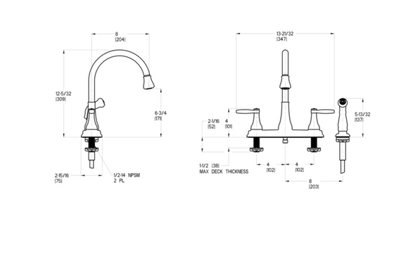 Pfister Faucets Glenfield 2-handle Kitchen Faucet