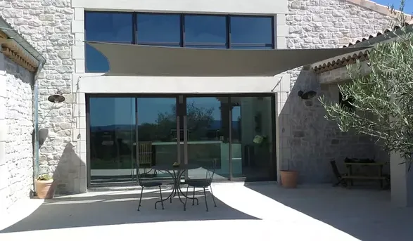 Umbros Ingenua Shade Sail Rectangle 5 X 4 M With Light Grey Canopy