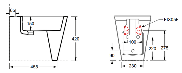 Alice Hide Bidet Square