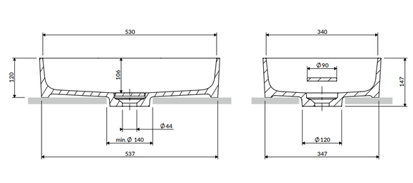 Omnires Ovo M+ Countertop Basin