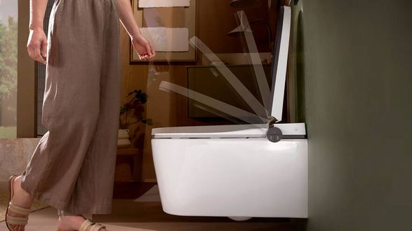 Hansgrohe Lavapura Element S Wall Hung Shower Toilet Set Aquahelix Flush, Smartclean, Hygieneeffect