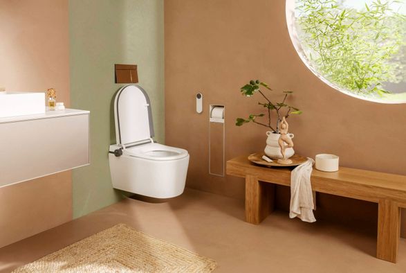 Hansgrohe Lavapura Element S Wall Hung Shower Toilet Set Aquahelix Flush, Smartclean, Hygieneeffect