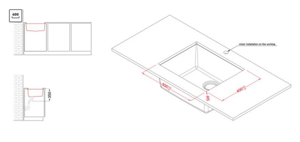 Evhoc Unicum S  Undermount Sink