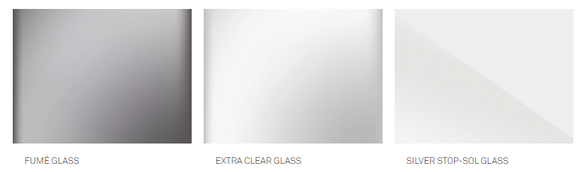 Caccaro Total Opening 50 In Fumé Glass Display Cabinets