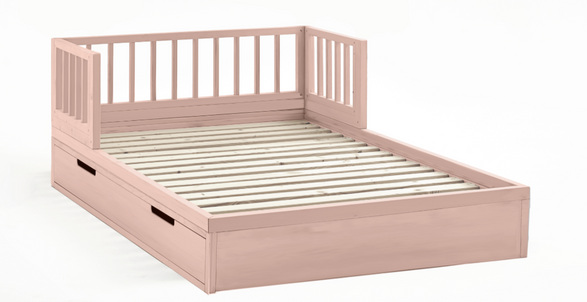 Ettone Nido with protective head-fence and storage drawer Kids Bed