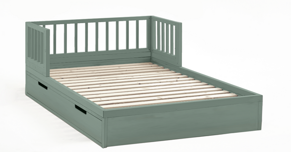 Ettone Nido with protective head-fence and storage drawer Kids Bed