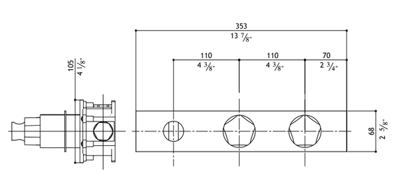 MGS Pe455 – Pe456 Thermostatic Shower Valve