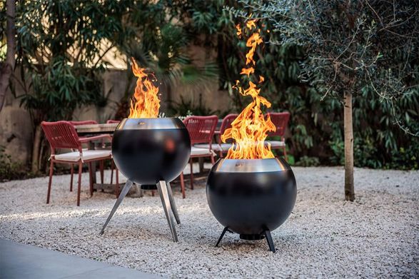 Hofats Moon 55 Fire Basket With High And Low Stand