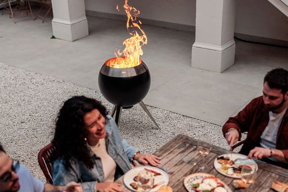 Hofats Moon 55 Fire Basket With High And Low Stand