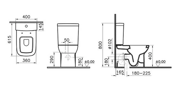 Vitra S20 Close-Coupled WC Toilet
