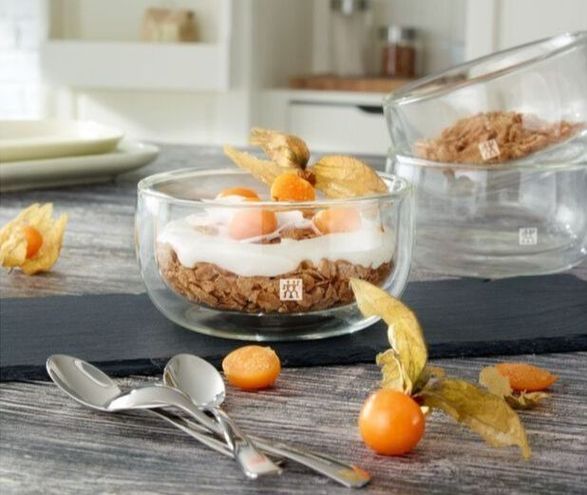 Zwilling 2 Piece Double-wall Glass Bowl Set Transparent