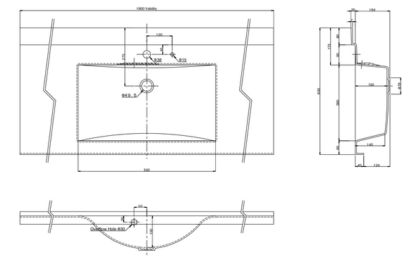 Yoshimoto TQ Straight Bowl Integrated Counter