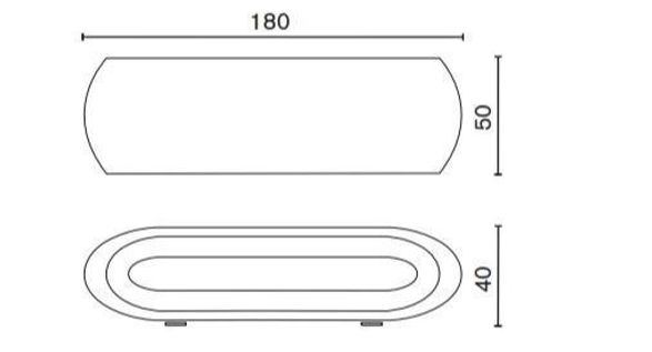 Serralunga Loop Bench Moleskin