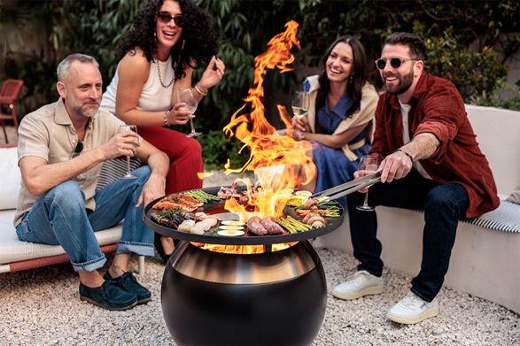 Hofats Moon 55 Plancha Bbq Set Low Fire Basket