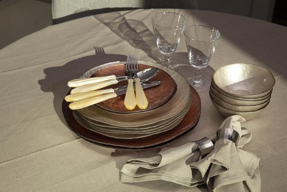 Flamant Phills Tablecloth - Flax 142x250