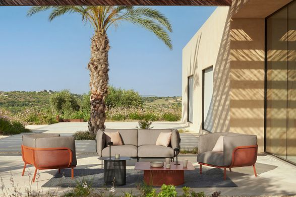 emu Cabla 5-seater corner sofa made of steel
