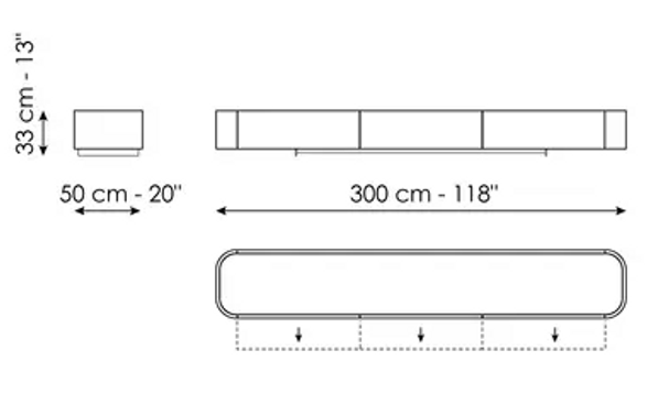 Bonaldo Arragan TV Stand And Arragan Shelf