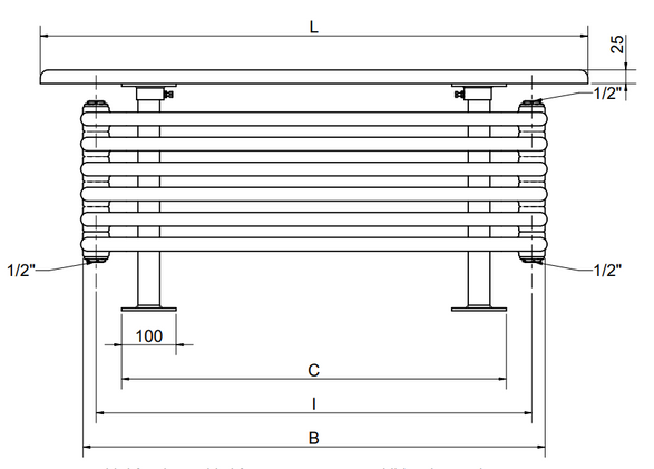 Cordivari Ardesia Bench Tubular Radiator