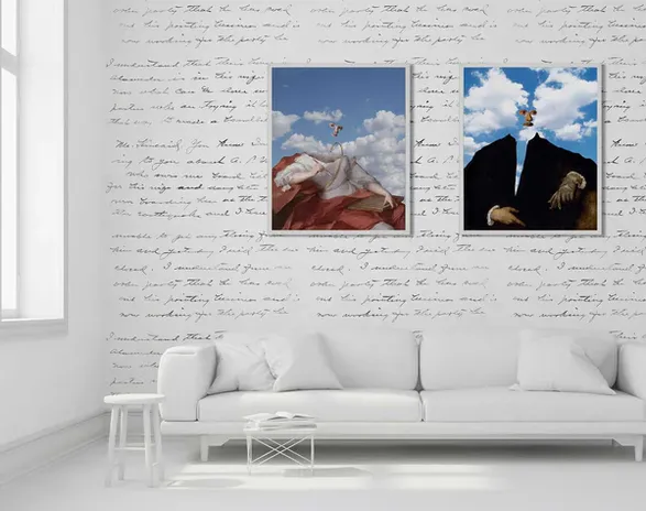 Mineheart Man in the Clouds Wall Frame