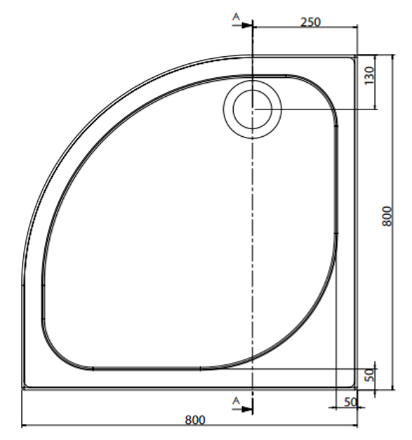 Crosswater Quadrant Shower Tray 45mm