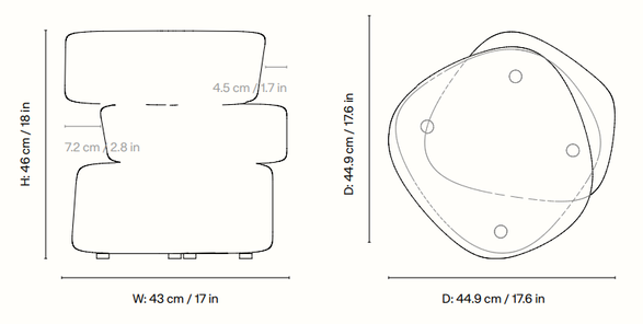 Ferm Living Plyo Pouf Staple