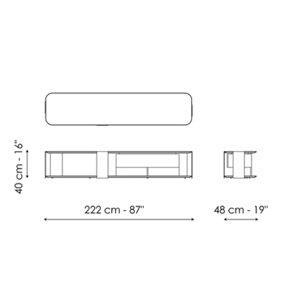 Bonaldo Paddle TV Stand, Paddle TV Stand Light