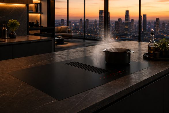 Galvamet Start 80 Matte Black Venting Hobs
