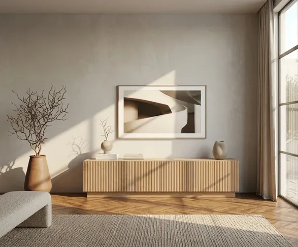 Radis TV Stand With Vertical Waves RIF