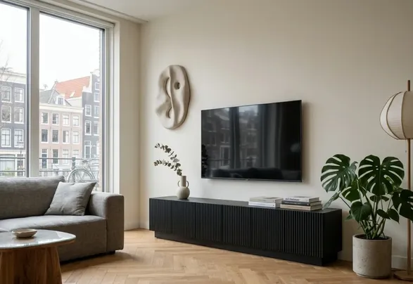 Radis TV Stand With Vertical Waves RIF