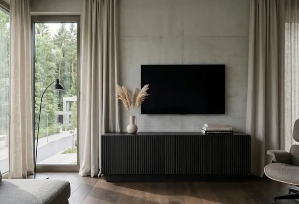 Radis TV Stand With Vertical Waves RIF