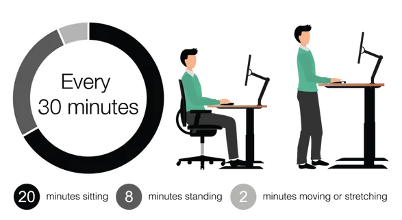 Posturite Koji Beech Electric Sit-stand Desk