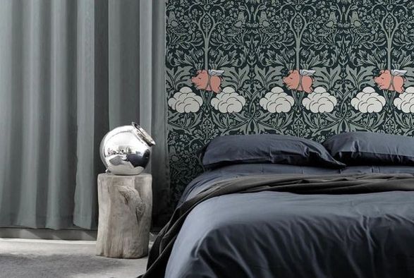 Mineheart Morris Dream - Classic Dark Green With Colours Wallpaper