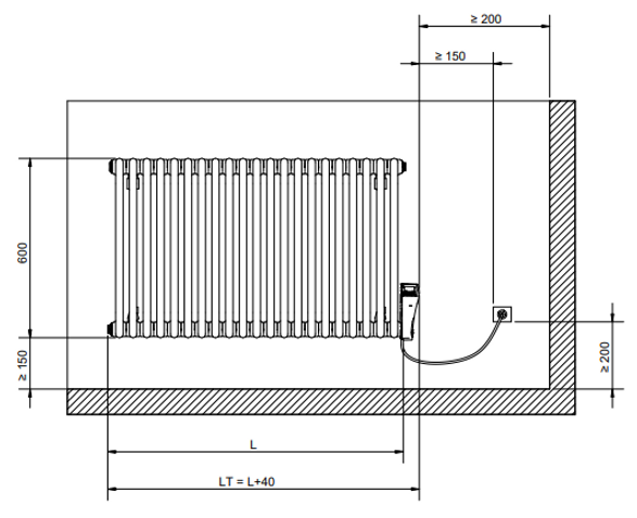 Cordivari Ardesia Electric Electric Tubular Radiator
